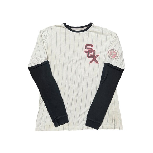 1959 Chicago White Sox Layered Jersey Shirt Youth Large Red MLB Apparel VINTAGE - Picture 2 of 11